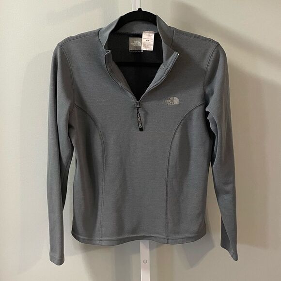 The North Face Gray Fitted Quarter Zip Jacket - Picture 1 of 4